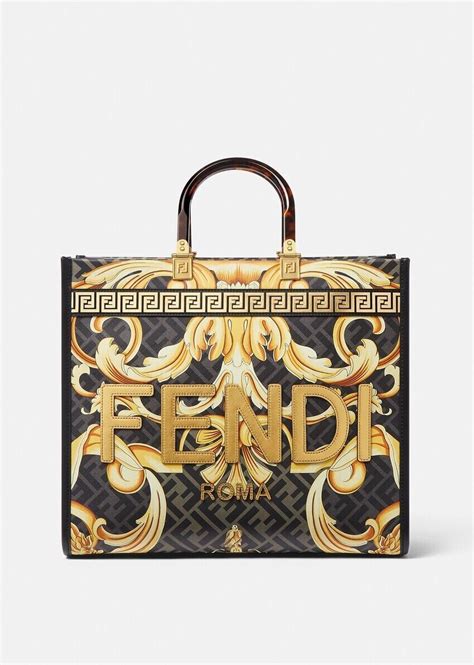 versace fendi tote|Versace and Fendi adv.